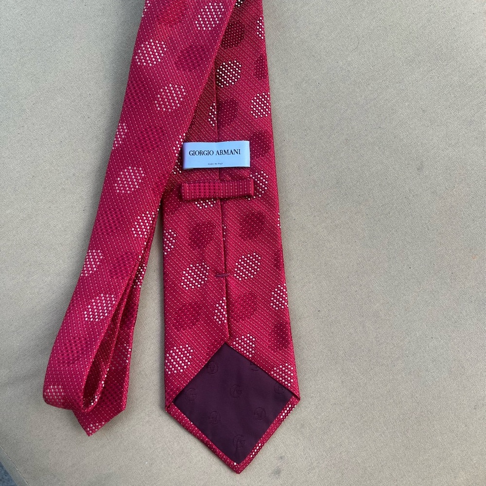 Giorgio Armani - Banker Tie - Red - Worn Twice